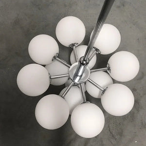 13-Light White Bubble Glass Ceiling Light Seus Lighting