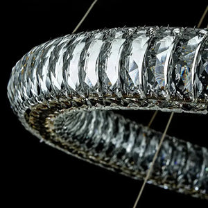 6 Crystal Ring Modern Stairway Lighting Seus Lighting