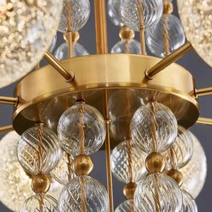 Acrylic and Gold Pendant Light - Ceiling Light Seus Lighting