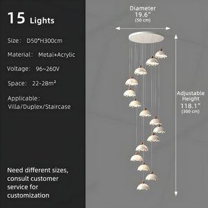 Afen Modern Staircase Chandelier Seus Lighting