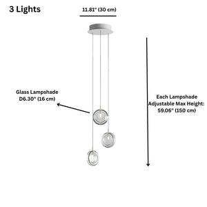 Arcli Contemporary Glass Cluster Chandelier Seus Lighting