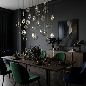Arcli Contemporary Glass Cluster Chandelier Seus Lighting