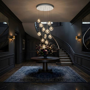 Arcli Contemporary Glass Cluster Chandelier Seus Lighting