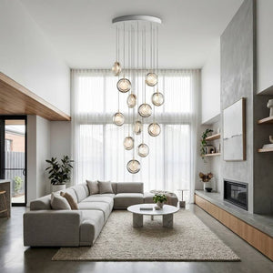 Arcli Contemporary Glass Cluster Chandelier Seus Lighting
