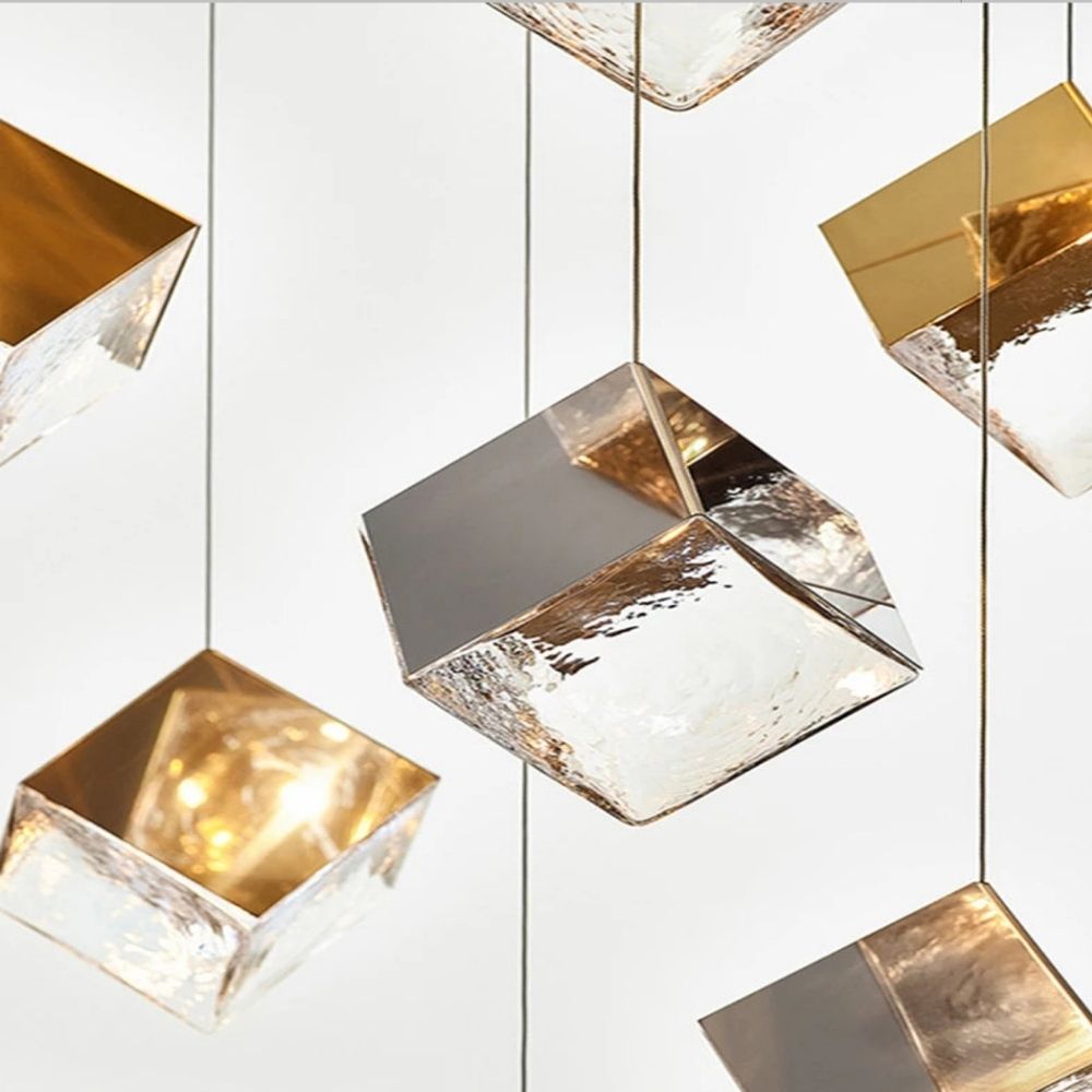 Aren Cube Large Pendant Light For High Ceilings  Seus Lighting