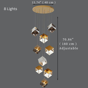 Aren Cube Large Pendant Light For High Ceilings Seus Lighting