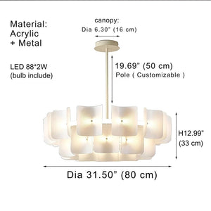 Arten Modern Acrylic Chandelier Seus Lighting