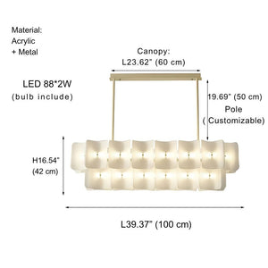 Arten Modern Acrylic Chandelier Seus Lighting