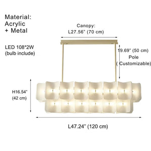 Arten Modern Acrylic Chandelier Seus Lighting