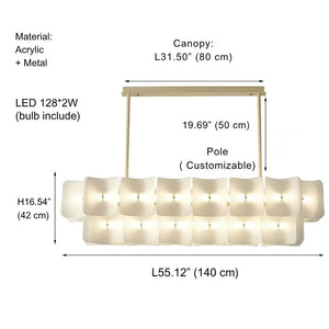 Arten Modern Acrylic Chandelier Seus Lighting
