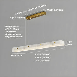 Asna Modern Rectangular Chandelier Seus Lighting