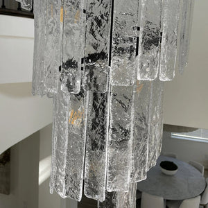 Assena Large Black high Ceiling Entryway Chandelier Seus Lighting