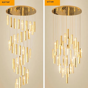 Aten Crystal Staircase Chandelier Seus Lighting