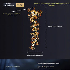 Aurora Branch Staircase Chandelier Seus Lighting