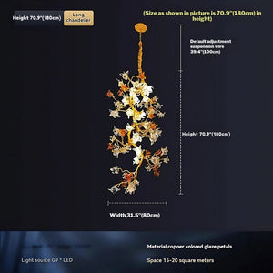 Aurora Branch Staircase Chandelier Seus Lighting