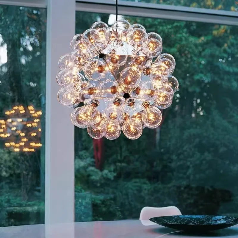 Ayli Clear Glass Bubble Pendant Light Seus Lighting