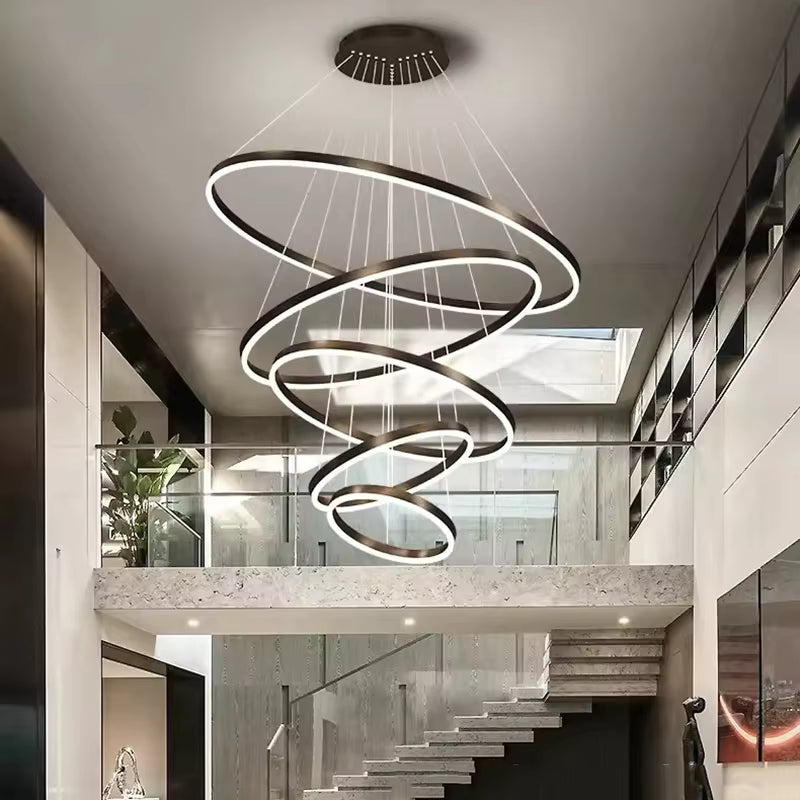 Aysan Modern Ring Chandeliers | Foyer Light – Seus Lighting