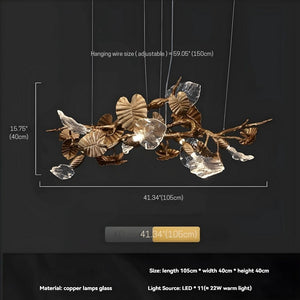 Bedya Linear Branch Chandelier Seus Lighting