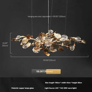 Bedya Linear Branch Chandelier Seus Lighting
