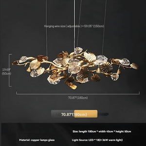 Bedya Linear Branch Chandelier Seus Lighting