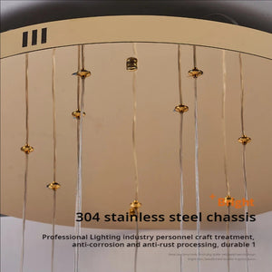 Bird Spiral Long Led Chandelier for Staircase and Foyer Seus Lighting