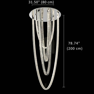 Bix Crystal Hanging Chandelier Seus Lighting