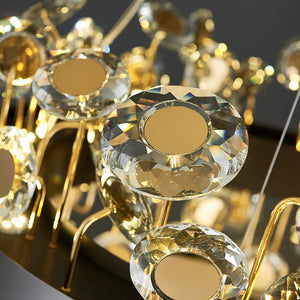 Modern Crystal chandelier for Dining Room - Gold/Black Seus Lighting