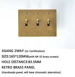 Brass Toggle Light Switch Seus Lighting