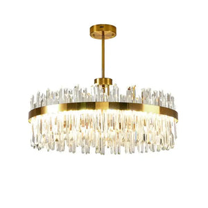 Cesi Foyer Crystal Chandelier Black / Silver / Gold Colours Seus Lighting