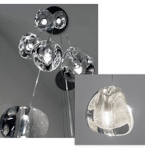 Clear Crystal Bubble Chandelier For High Ceiling Foyer Seus Lighting