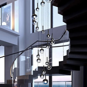 Cleo Bubble Staircase Chandelier Seus Lighting