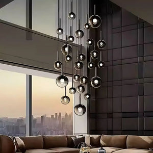 Cleo Bubble Staircase Chandelier Seus Lighting