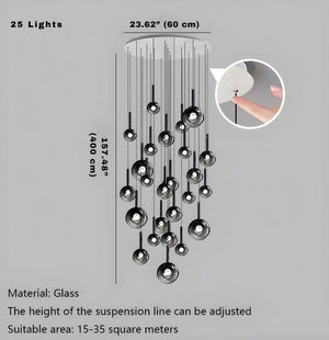 Cleo Bubble Staircase Chandelier Seus Lighting