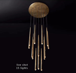 Contemporary Chandelier for High Ceiling Living Room & Foyer Seus Lighting