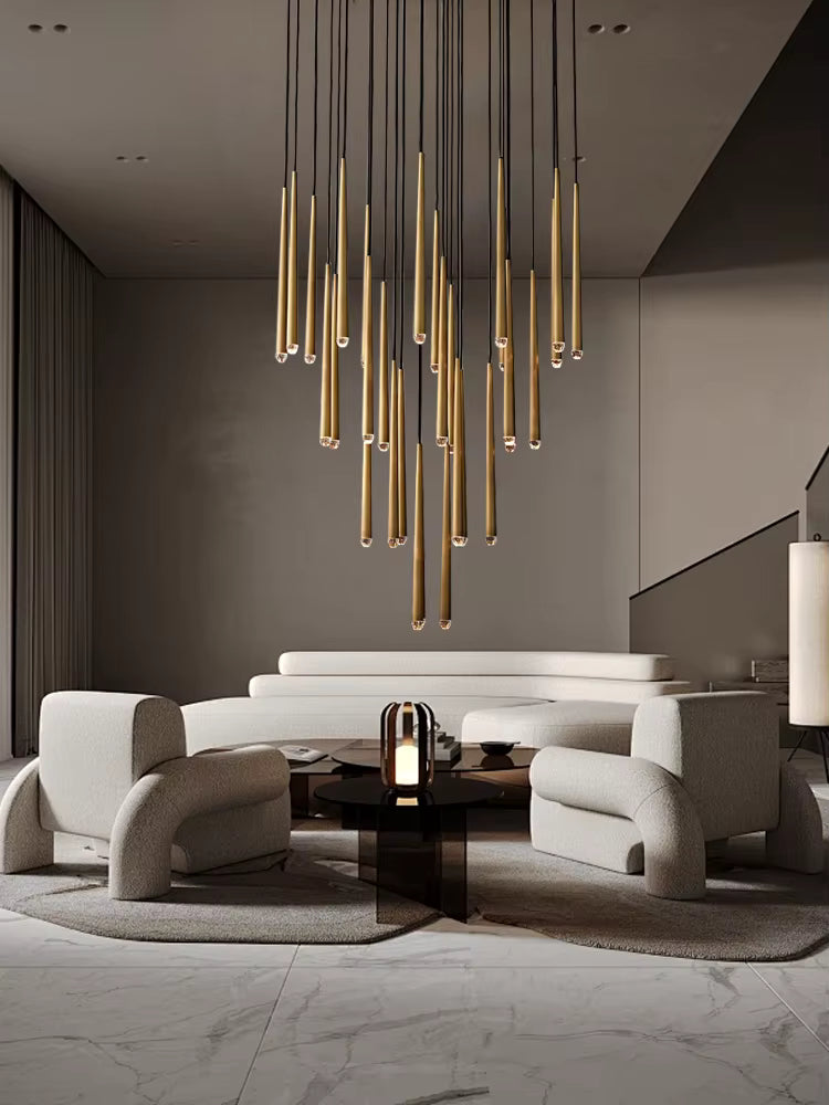 Contemporary Chandelier for High Ceiling Living Room & Foyer Seus Lighting