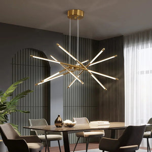 Contemporary LED Spoke Pendant Light Fixture Seus Lighting