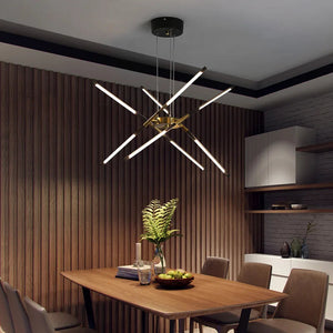 Contemporary LED Spoke Pendant Light Fixture Seus Lighting