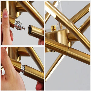 Contemporary LED Spoke Pendant Light Fixture Seus Lighting