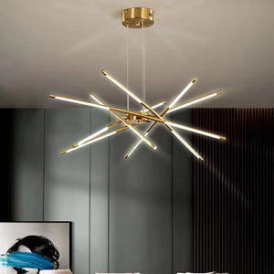 Contemporary LED Spoke Pendant Light Fixture Seus Lighting