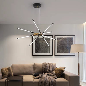 Contemporary LED Spoke Pendant Light Fixture Seus Lighting