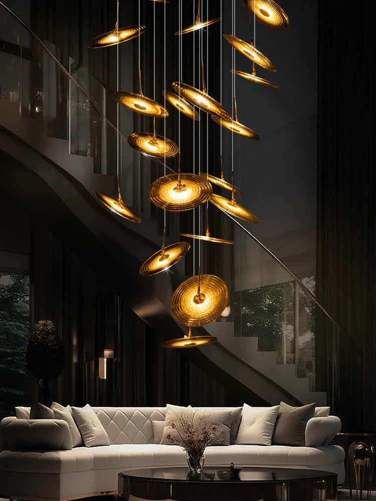 Coren Multi Glass Pendant Chandelier Seus Lighting