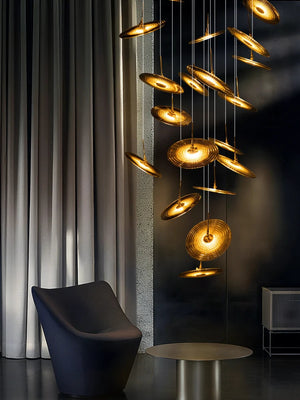 Coren Multi Glass Pendant Chandelier Seus Lighting