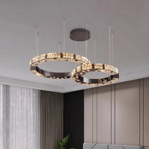 Cosmo Luxury Circle Crystal Chandelier Seus Lighting