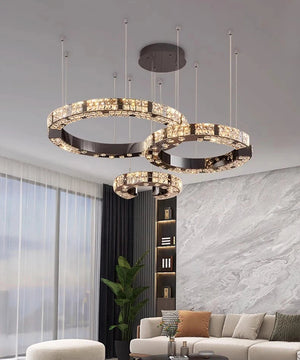 Cosmo Luxury Circle Crystal Chandelier Seus Lighting