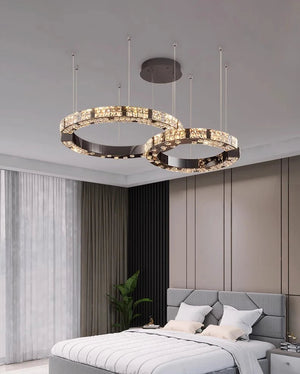 Cosmo Luxury Circle Crystal Chandelier Seus Lighting