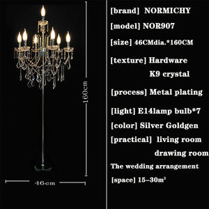Crystal Chandelier Floor Lamp Seus Lighting