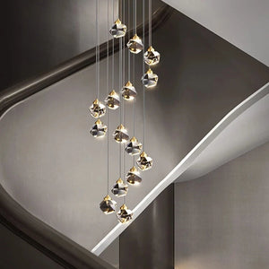 Crystal Modern Pendant Light for Staircase Seus Lighting