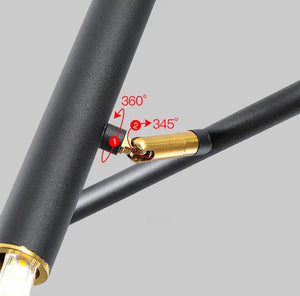 Doreen Modern Black Linear Chandelier Seus Lighting