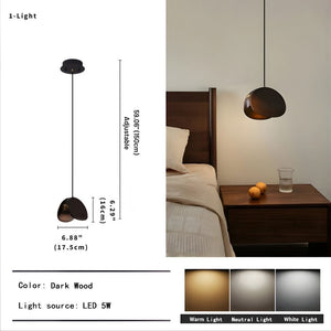 Elor Contemporary Wood Multi Light Pendant Seus Lighting