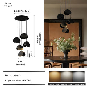 Elor Contemporary Wood Multi Light Pendant Seus Lighting